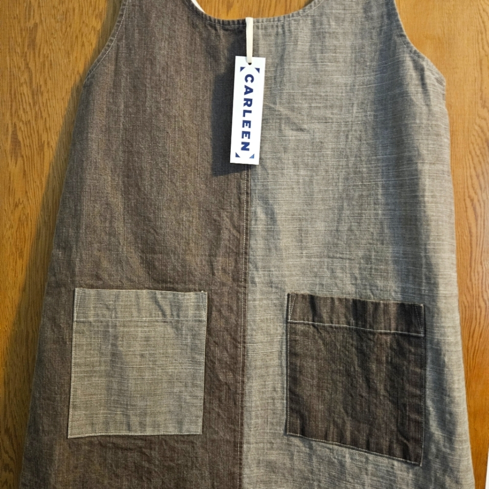 Carleen brown denim pinnie